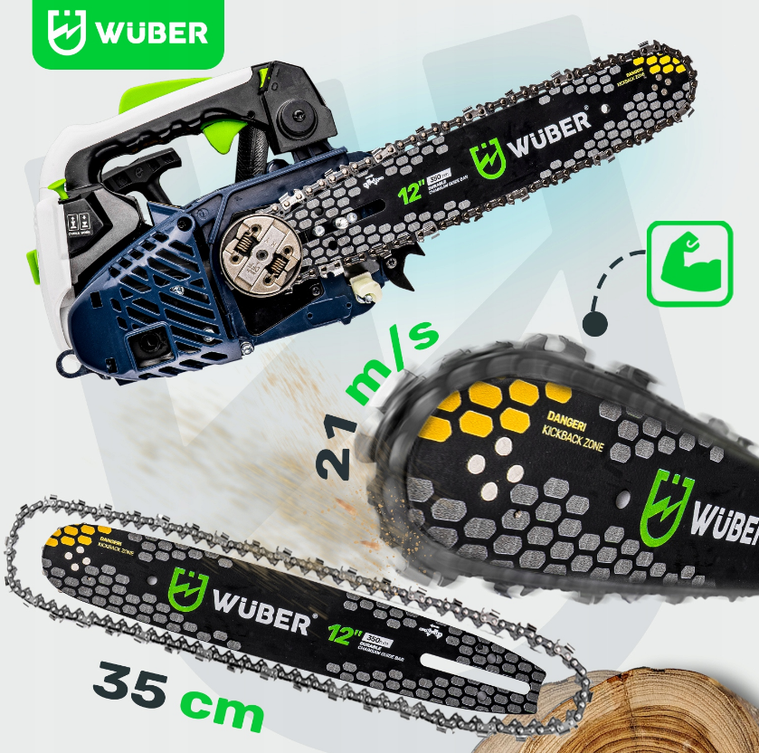 Бензопила ланцюгова 1к.с Wuber (Польща) Київ - фото 4