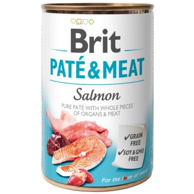 Вологий корм для собак Brit Care Pate and Meat для дорослих собак з лососем (8595602557462) Вінниця - фото 1