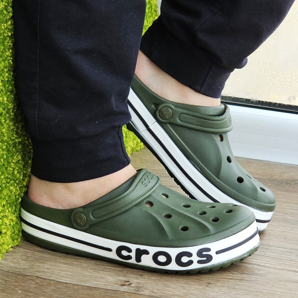 Крокси Кольори Хакі Тапочки CROCS Шльопанці Чоловічі Жіночі Зелені (розміри: 40,41,42) Дніпро - фото 9