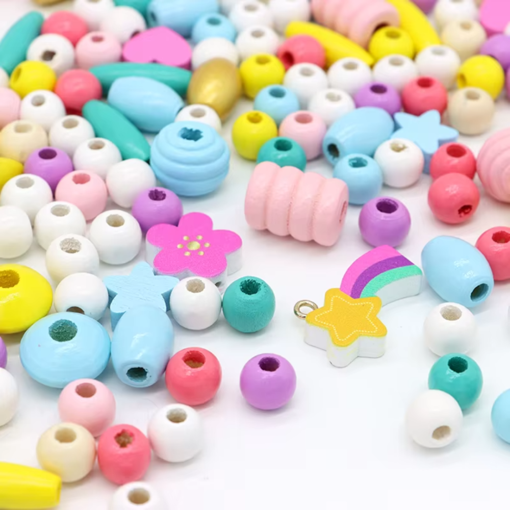 Набір для творчості та створення браслетів, прикрас з намистин дитячий "Веселка" подарунок для дівчаток 6-12 років Кам'янець-Подільський - фото 6