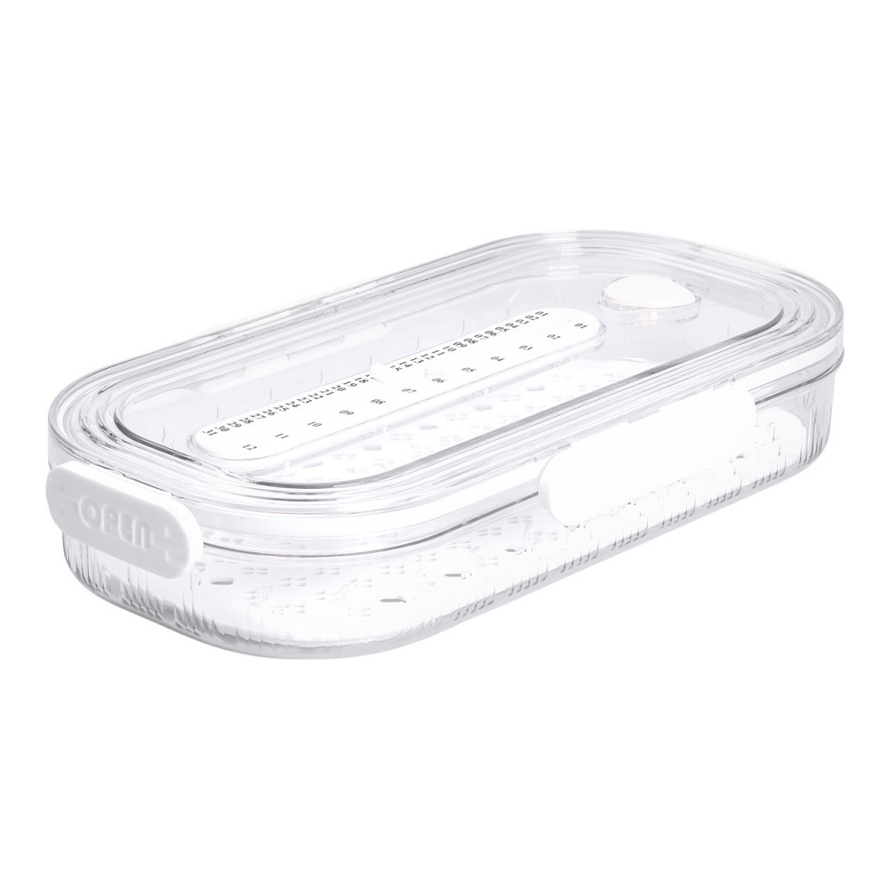 Пластиковый контейнер для еды с индикатором даты 1 л Белый Киев - изображение 7