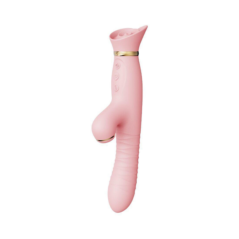 Пульсатор-вибратор с вакуумной стимуляцией клитора Zalo - ROSE Thruster Strawberry Pink Sex Aura Киев - изображение 1
