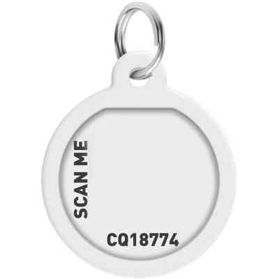 Адресник для животных WAUDOG Smart ID с QR паспортом "Водяные лилии", круг 25 мм (0625-0201) Винница
