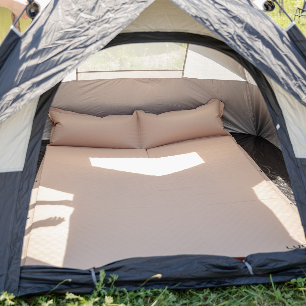 Надувний матрац 190х130см туристичний похідний в намет Camping Lugi, самонадувний кемпінговий підголівник комфортний LU-027 Коломия - фото 5