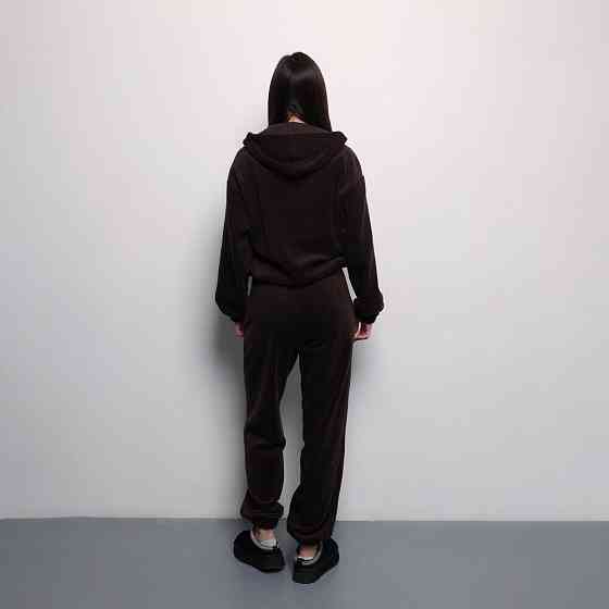 Темно-шоколадний костюм зимовий флісовий. Жіночий теплий костюм Pobedov Huggi жіночий Київ