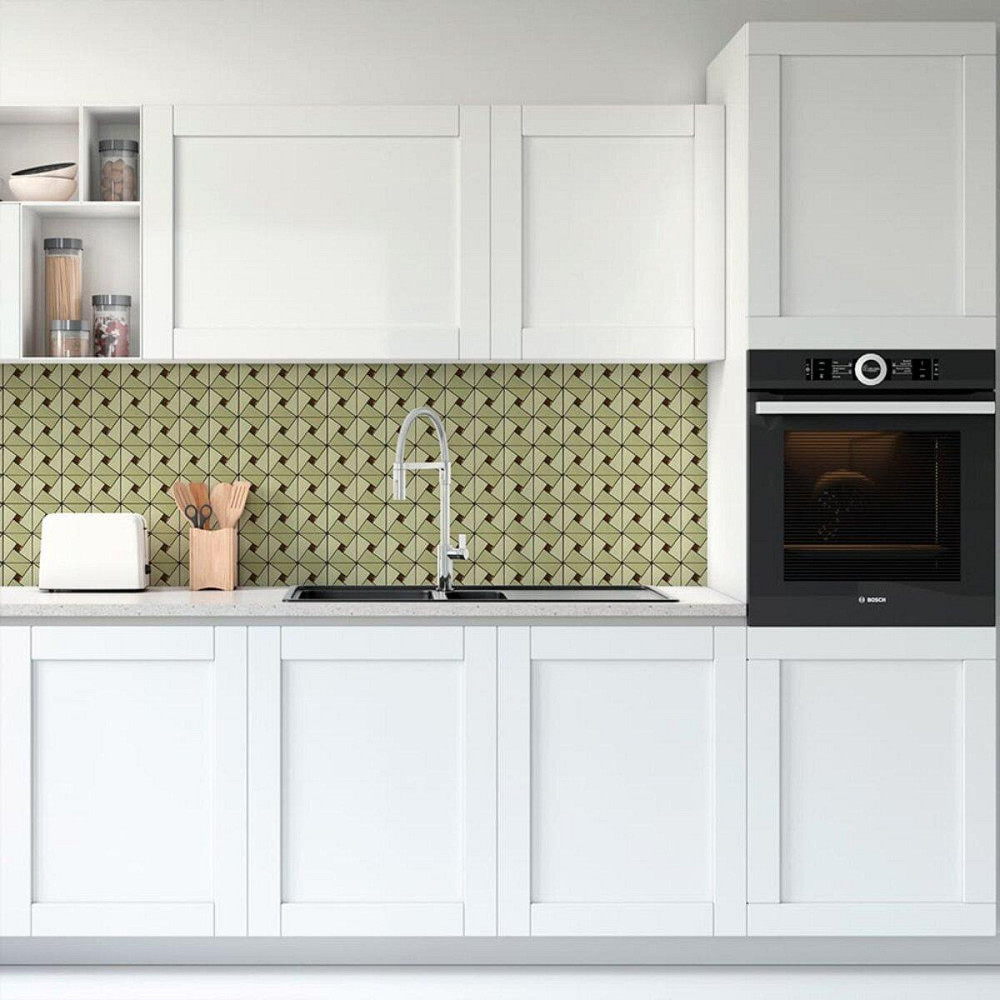 Самоклеющаяся алюминиевая плитка Зеленое золото со стразами 300х300х3мм SW-00001172 Днепр - изображение 6