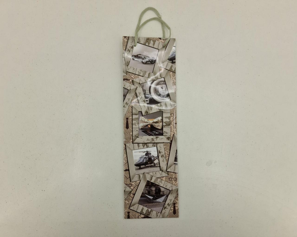 Пакет бумажный подарочный под бутылку  12/9/36(артBUT-75) (12 шт) Харьков - изображение 4