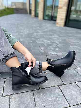 Без бренда Черевики жіночі D and V 2122 чорні (зима, шкіра натуральна) (2188) 36 Коломыя