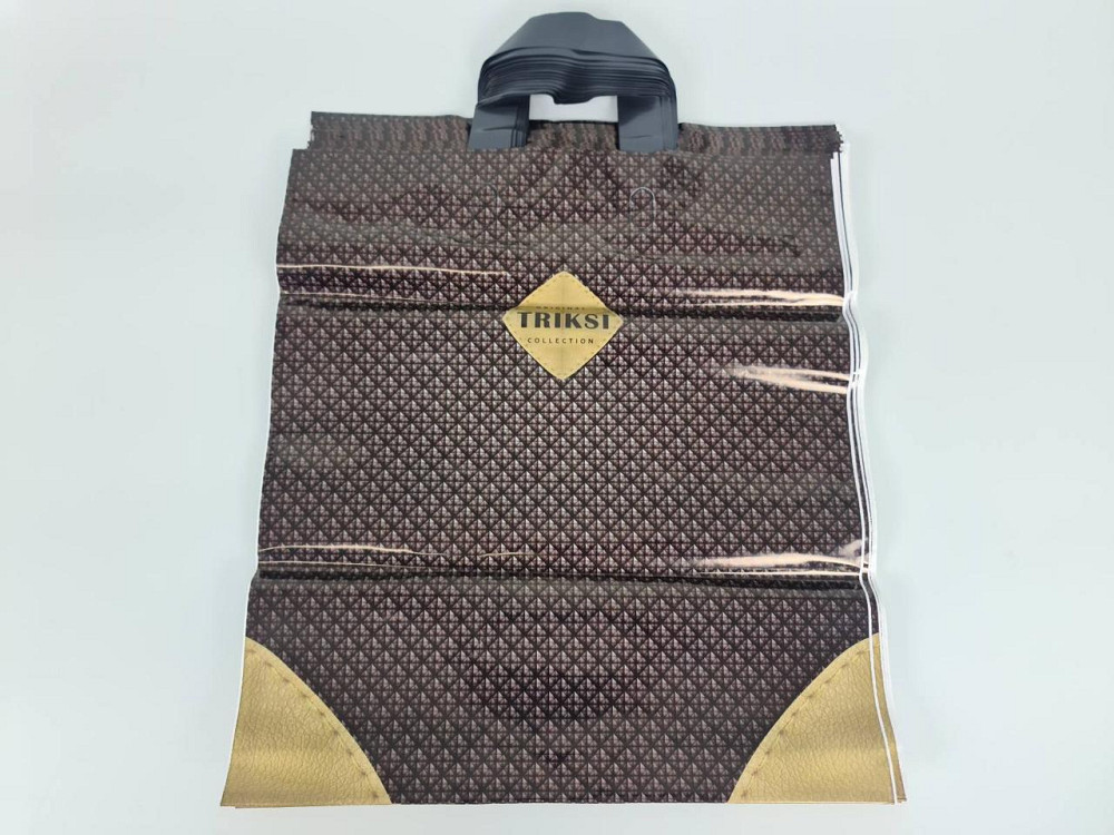 Пакет із петльовою ручкою середній щільний ламінований "Триксі 735" (40х45+3) 95 мк КВС (50 шт) Харків - фото 3