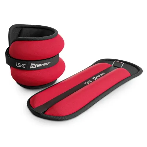 Набор утяжелителей для ног и рук 2х1,5 кг Hop-Sport S003 красный Киев - изображение 2