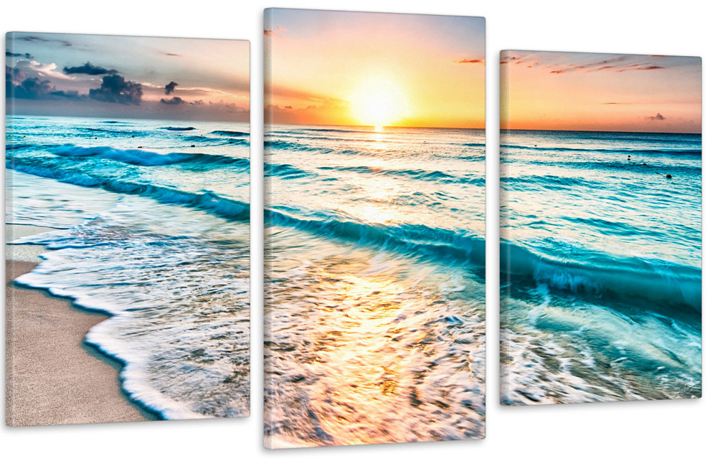 Модульная картина в гостиную / спальню Голубі хвилі Art-574_3 100x150 см Киев - изображение 1