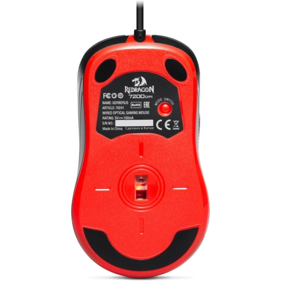 Игровая мышь Redragon Gerderus M703 (7200dpi) подсветка 7 кнопок (Черно-красная) Винница