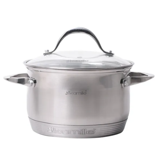 Набір каструль 8 предметів (каструлі 1,8/2,3/3,3/5,8л) нержавіюча сталь 7-шарове дно 4708S KAMILLE Житомир - изображение 4