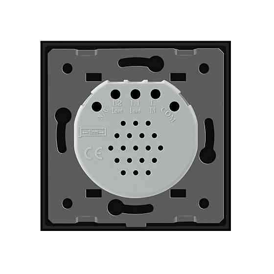 Сенсорний вимикач LIVOLO, 2-сенсорний, чорний скляний, 5А 230В, без нейтралі (VL-C7FC2-2BP) Коломыя