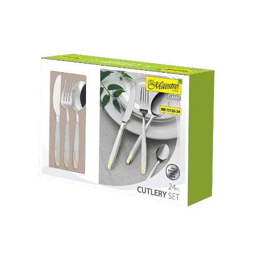 Набір столових приборів 24 предмети золотий MR-1512G-24 Maestro Житомир - изображение 2