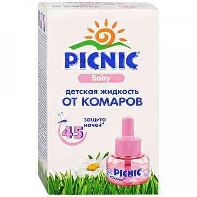 Жидкость от комаров для электрофумигаторов 45 ночей PICNIC Baby Харьков