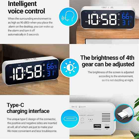 Цифровий настільний годинник ProZone LD-8820 Луцьк