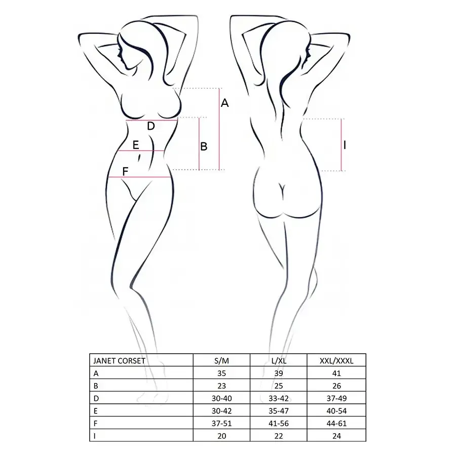 Корсет з пажами Passion JANET CORSET S/M, white, трусики, напівпрозорий Львів - фото 3