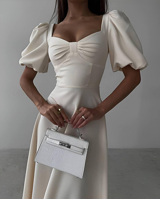 Жіноча романтична приталена міді сукня костюмка Одеса - фото 5