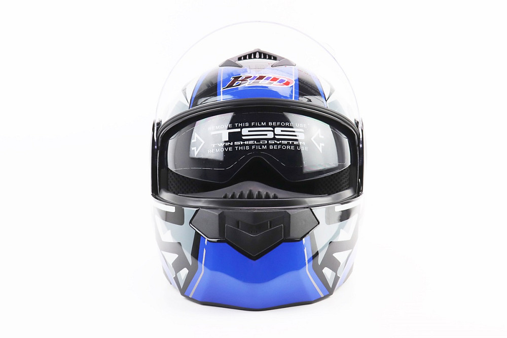 Шолом модуляр, закритий з відкидним підборіддям+відкидні окуляри BLD-159 М (57-58см), ЧОРНО-СИНІЙ Киев - изображение 6