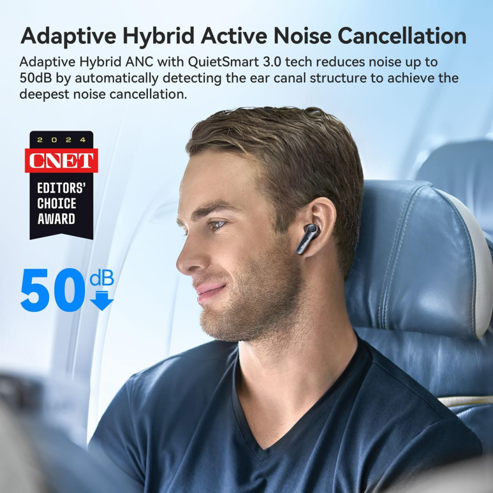 Бездротові навушники EarFun Air Pro 4 TW600, TWS, Bluetooth 5.4, ANC до 50 дБ, aptX Lossless, LDAC, 52 год, чорні Київ - фото 6