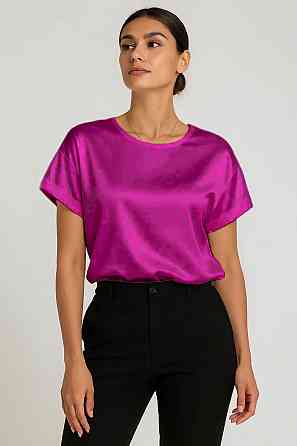 Жіноча футболка з шовку Малиновий XL Харків