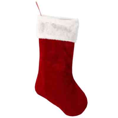 Прикраса декоративна Chomik шкарпетка новорічна 47 см, червона з білим (5900779900233) Вінниця