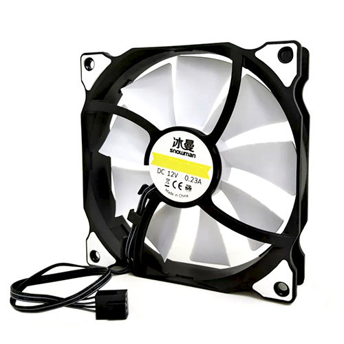 Вентилятор Snowman F120 120мм 4-pin, 45CFM, корпусный кулер для ПК без подсветки Киев - изображение 3