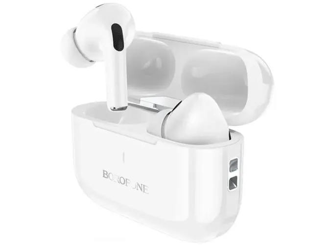 Бездротова гарнітура Double з кейсом Bluetooth Borofone BW59 True працює до 4 годин Київ - фото 6
