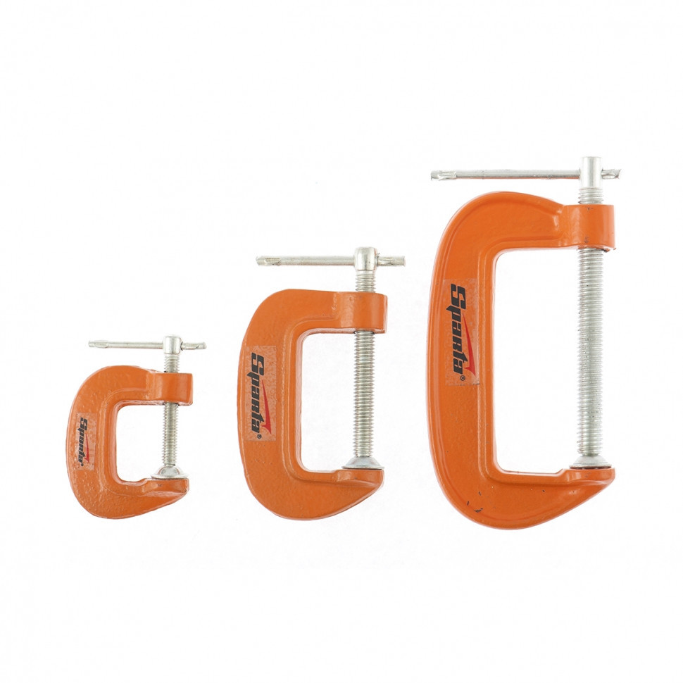 Набір: струбцини G-образні, 3 шт., 25-50-75 мм Полтава - фото 1