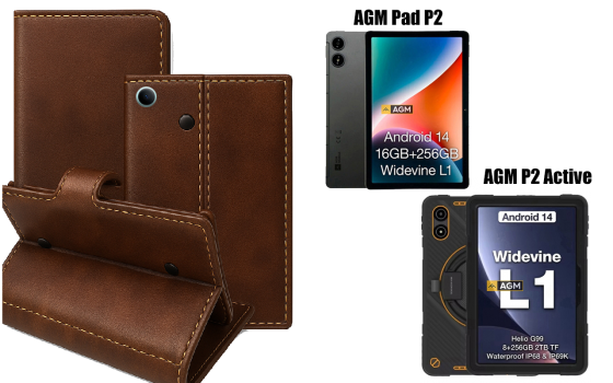 Книга-трансформер для планшета Agm Pad P2, P2 Active, цвет Black Buno-Red Киев