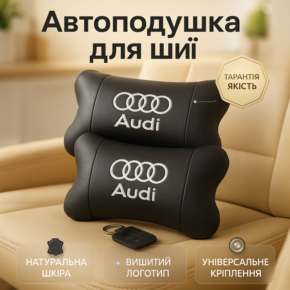 Підголівник-подушка для автомобіля під шию Audi, Подушка для підтримки голови в машині VK-99 Львів - фото 18