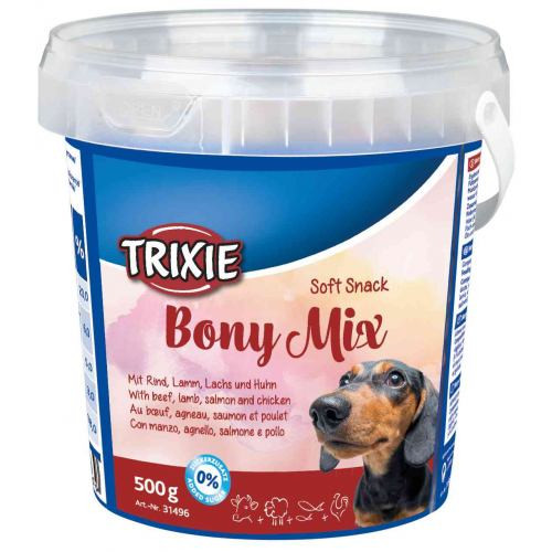Ласощі Trixie Soft Snack Bony Mix для собак з яловичиною, ягням, лососем та куркою 500 г Київ - фото 1