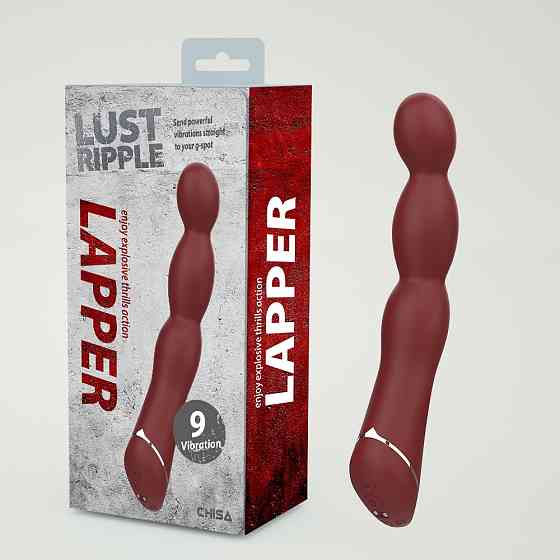 Вибратор классический гибкий Chisa Lust Ripple Lapper, бордовый Sex Aura Киев