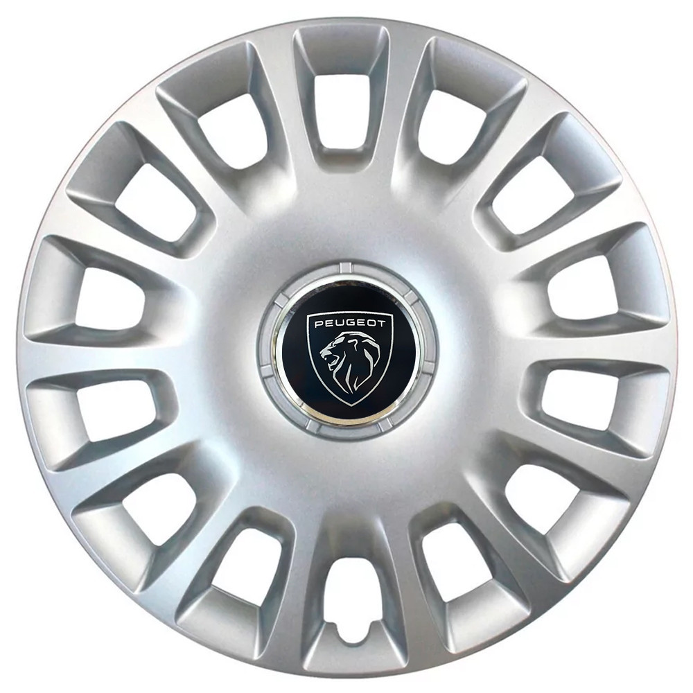 Автомобільні модельні ковпаки R13 Peugeot NEW 109 4шт, SJS, сріблясті Київ - фото 1