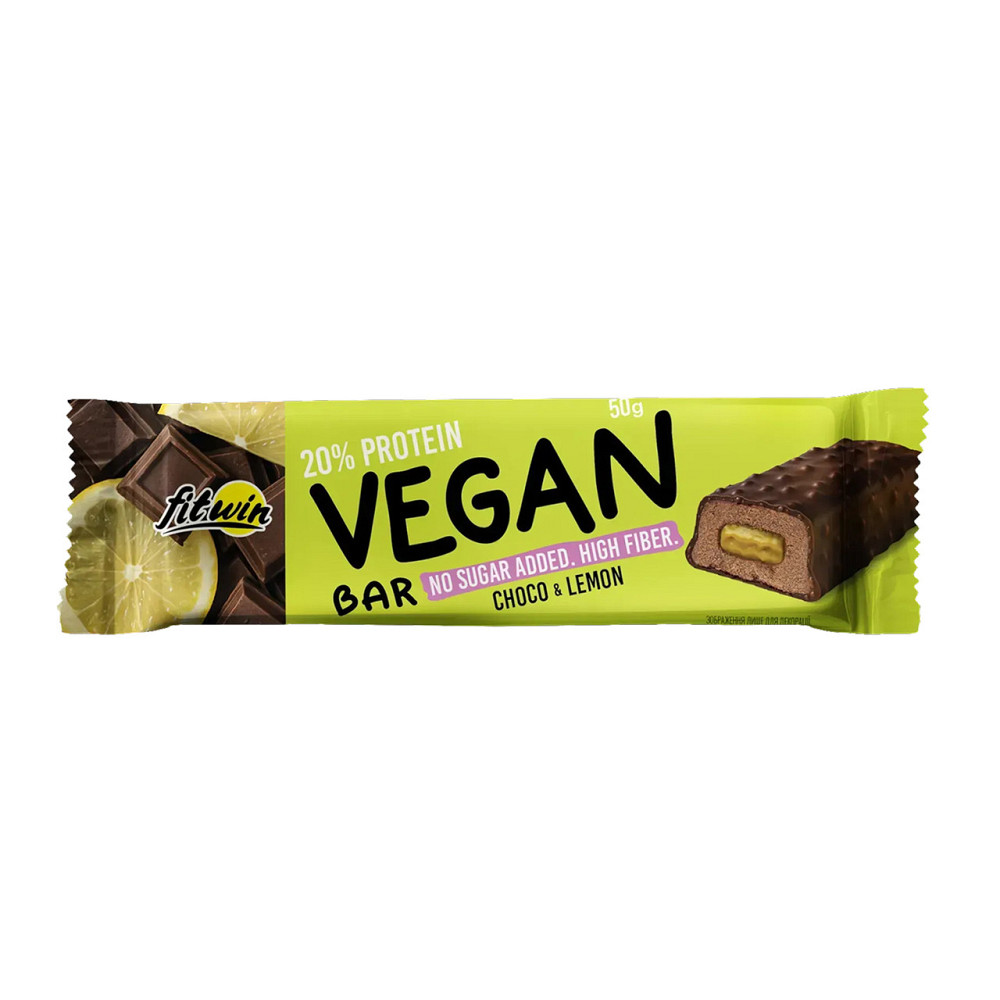 Vegan Bar - 12x50g Chocolate & Lemon Киев - изображение 1