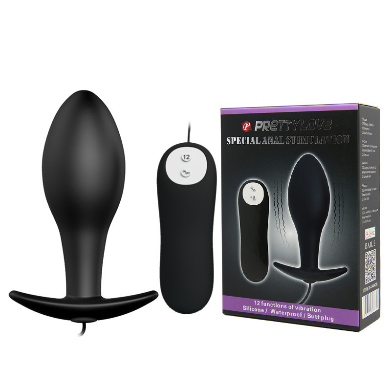 Анальна пробка - Pretty Love Special Anal Stimulation Vibrating Butt Plug Black Sex Aura Київ - фото 1
