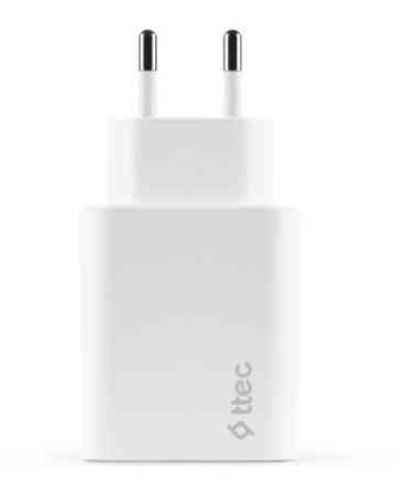 Мережевий зарядний пристрій Ttec SmartCharger Duo PD USB-C/USB-A 32 Вт White (2SCS24B) Білий Харьков