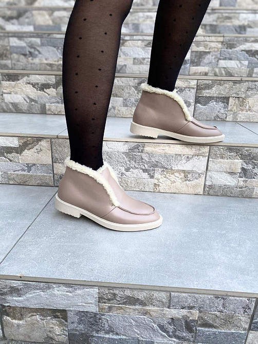 Daragani Черевики жіночі Daragani капучино натуральна шкіра зима висота 9 см (4244) Коломия - фото 6