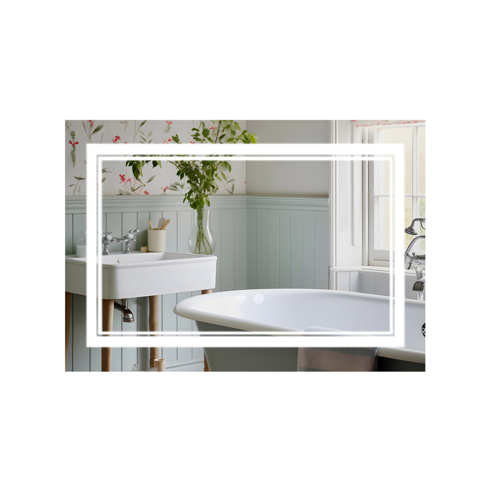 Дзеркало Qtap Cardinal (CA1) 800х600 з LED-підсвіткою Touch, з антизапотіванням, з димером, темп. кольору (3000-6500K) Reverse Київ - фото 20