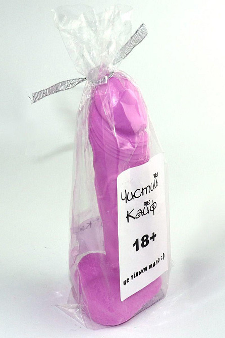 Крафтовое мыло-член с присоской Чистий Кайф Violet size L натуральное Sex Aura Киев - изображение 3