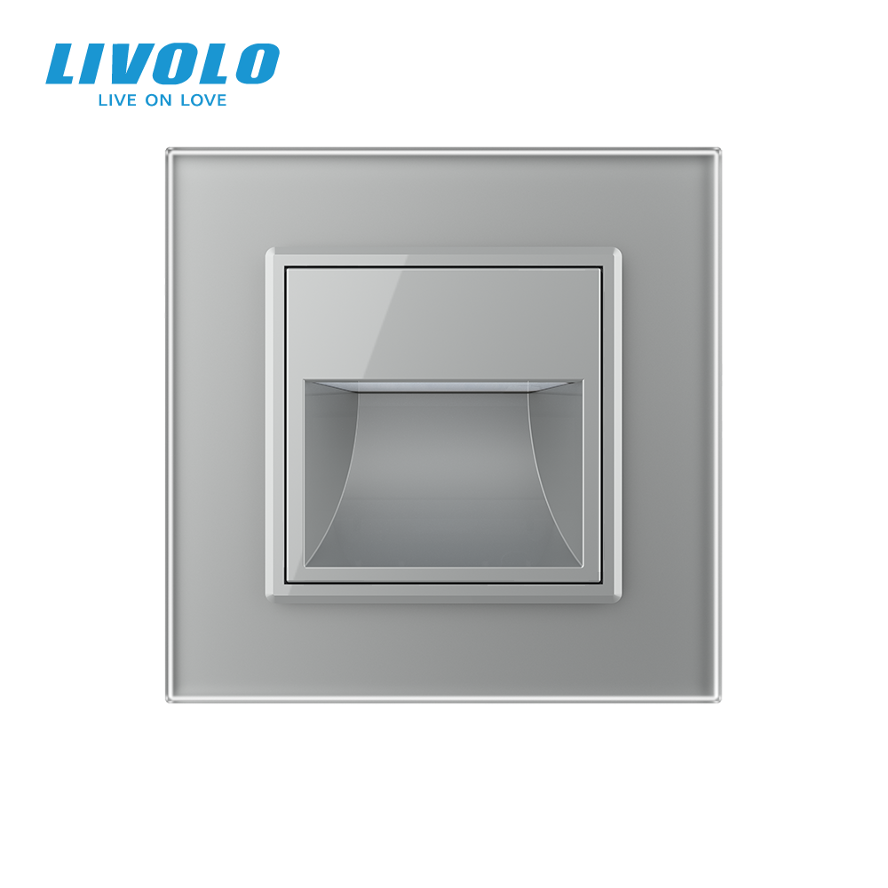 LIVOLO Світильник для сходів підлоги сірий, матове скло, 2700K, 220В, 0.35Вт LIVOLO Коломыя - изображение 4