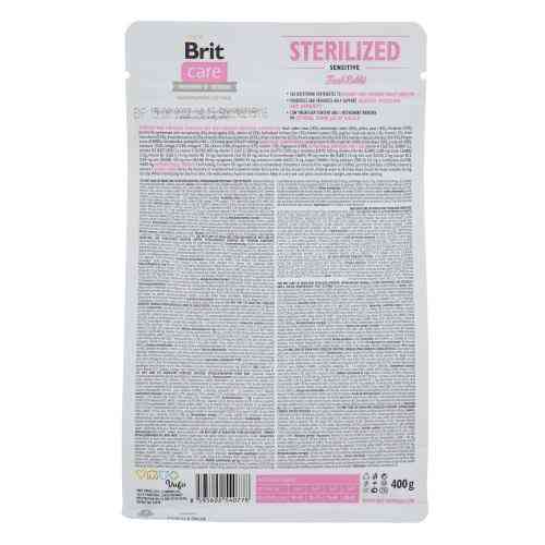 Корм сухой Brit Care Cat Grain Free Sterilized Sensitive для стерилизованных кошек с чувствительным пищеварением с кроликом 400 г Киев