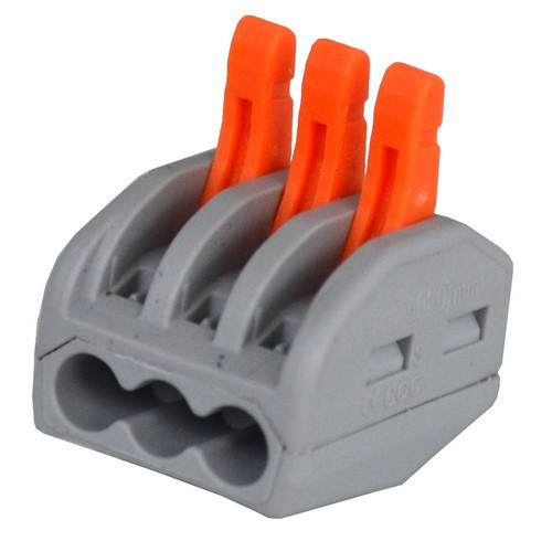 Клемма на 3 проводникa с рычагами 3х0,08-4/2,5мм, б/пасты Полтава - изображение 1