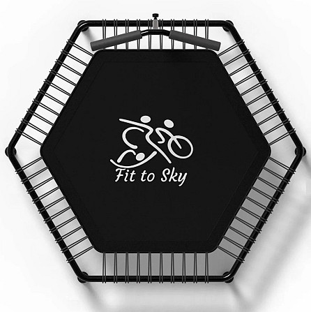 Батут спортивний домашній FitToSky 127 см з ручкою для фітнесу Київ - фото 4