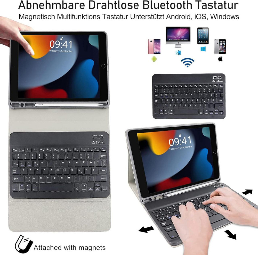 Захисний чохол з Bluetooth клавіатурою для iPad 10.2 (2019/20/21)/pro10.5(2017)/Air 3 10.5 Дніпро - фото 5
