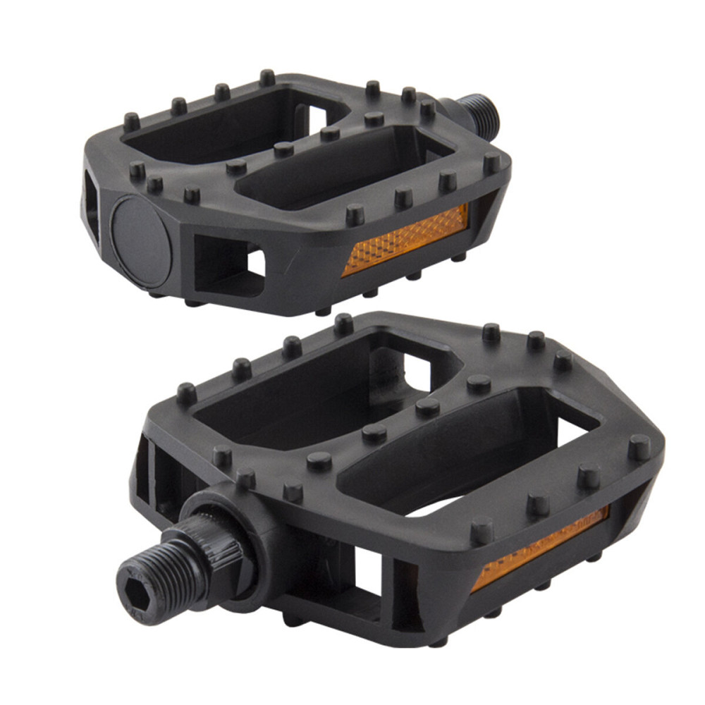 Велосипедні педалі Grey's із рефлектором із поліпропілену, чорні, 1 пара GR14140 Київ - фото 1