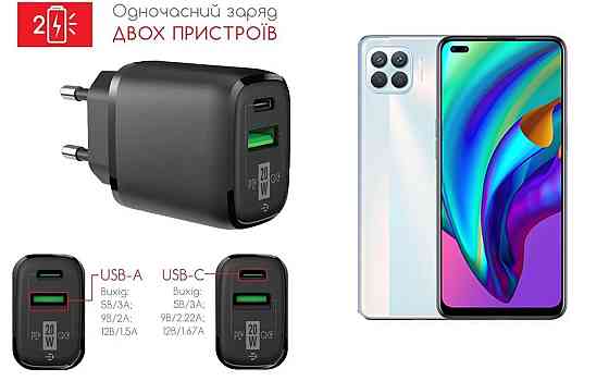 Сетевое зарядное устройство для OPPO Reno 4 Lite, 20W 3A, Quick Charge 3.0 Киев