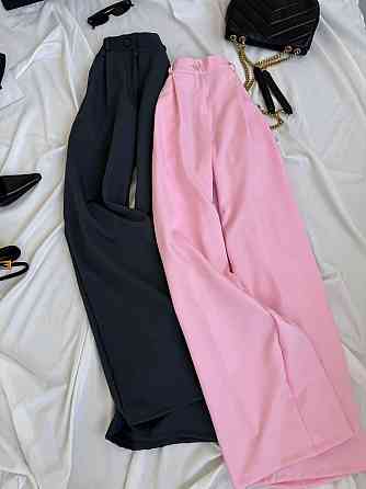 Жіночі базові штани палаццо костюмка Рожевий, 46/48 Одеса