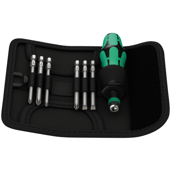 Викрутка Wera Kraftform Kompakt набір 7шт, бітотримач 1/4", 6 біт подовжених 89мм PH/PZ/SL 05059298001 Одеса